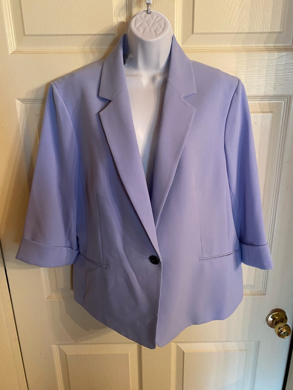 Kasper Lavender Single-Button Blazer